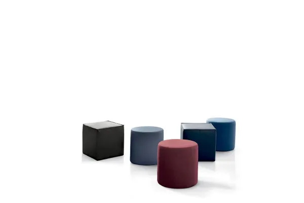 Pouf in waterproof nabuk stampato Badu di Bontempi