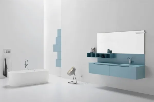 Mobile bagno sospeso moderno in laccato di Arcom