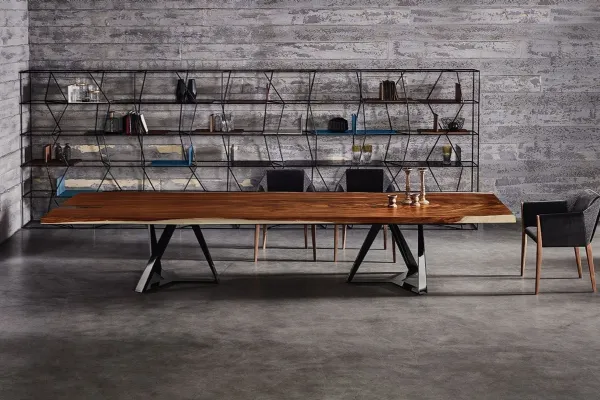 Libreria in acciacio laccato Lexington 1 di Bontempi