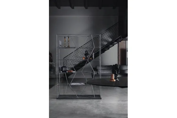 Libreria versatile ripiani in cristallo Lexington 3 di Bontempi
