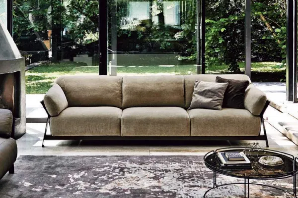 Divano letto con struttura in cuoio Kanaha 2.0 di Ditre Italia