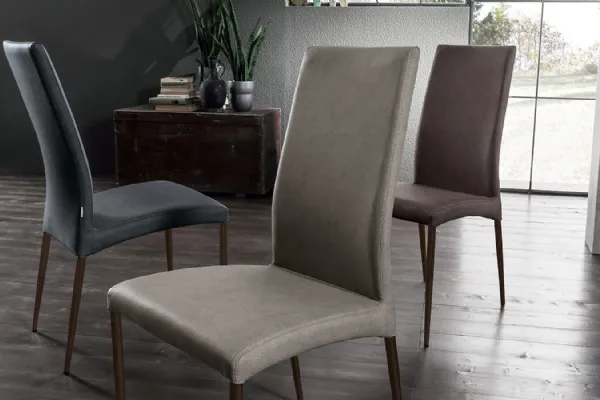 Sedia lineare adatta a qualunque ambiente, struttura in metallo, Drop di Arredo 3
