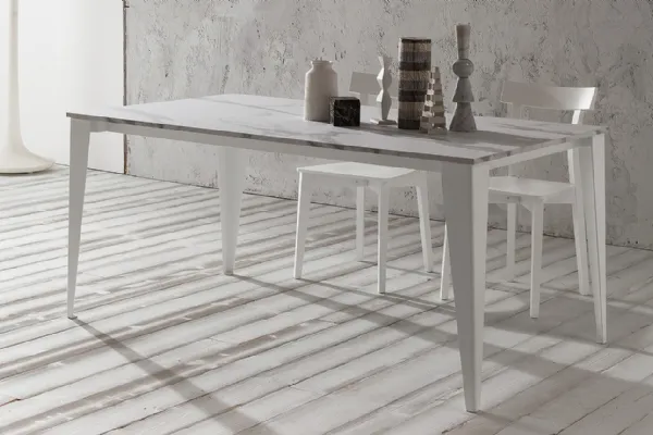 Tavolo da pranzo allungabile, struttura in metallo Key di Arredo 3
