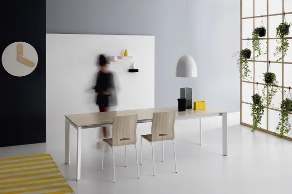 Tavolo allungabile in laminato da cucina Simple di Pointhouse
