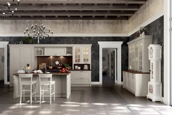 Cucina classica con isola Virginia di Arredo3
