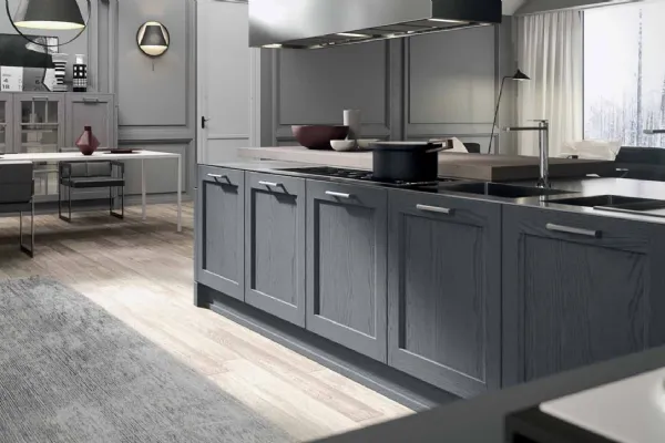 Cucina Shabby Chic in frassino con penisola Village 02 di Arrital