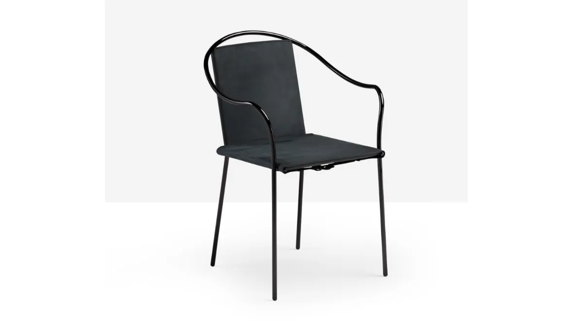 Sedia Rem in cuoio di Midj
