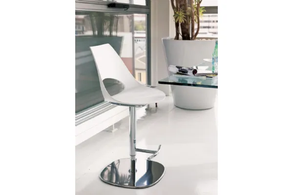 Sgabello con struttura in acciaio Shark Sgabello di Bontempi