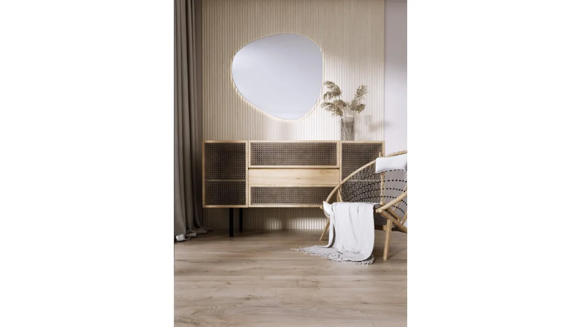 Boiserie Onda Oak White di Lamelio