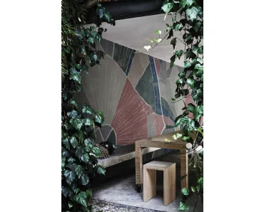 Carta da parati vinilica colorata Above the fields di London Art