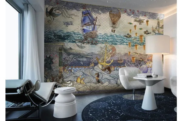 Carta da parati con soggetto marino Atlantis di London Art