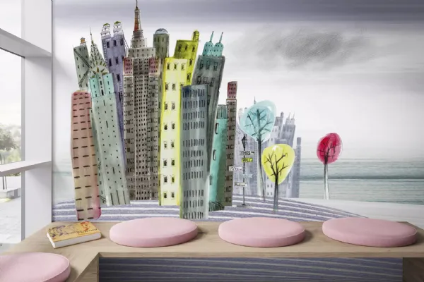 Carta da parati Beyond The City di Glamora