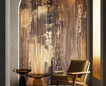 Carta da parati Dance Of Golden Shadows di London Art