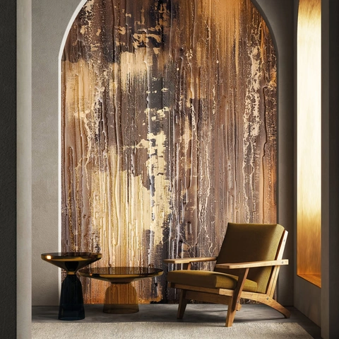 Carta da parati Dance Of Golden Shadows di London Art