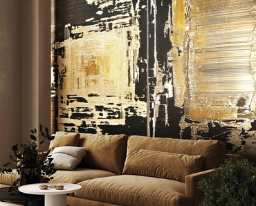 Carta da parati Gold Plaster di London Art