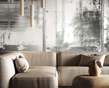 Carta da parati Metal Haze di London Art