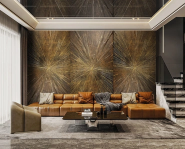 Carta da parati Metal Ray di London Art