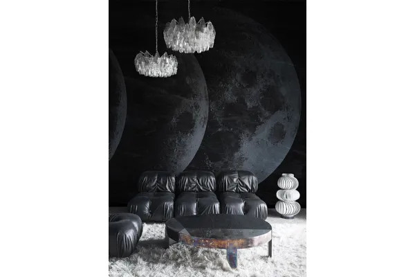 Carta da parati con luna piena su fondo scuro Moon di London Art