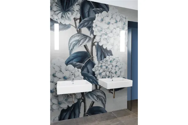 Carta da parati con immagine floreale gigante Ortensia di London Art