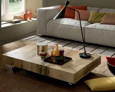 Tavolino Trasformabile con top in legno Assist di Altacom