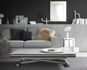 Tavolo Trasformabile Etoile con top in ceramica di Altacom