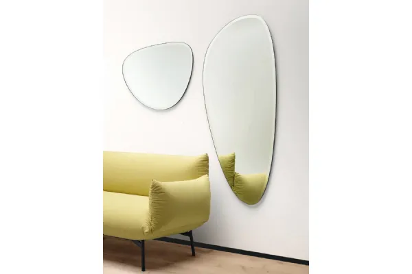 Specchio da parete con bordo bisellato Spot S-L di Midj