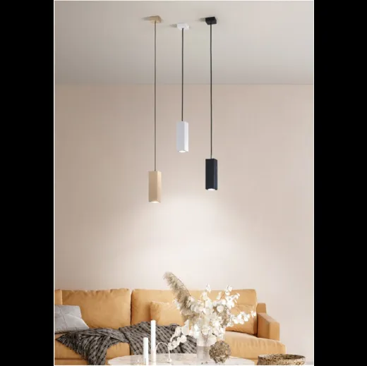 Lampada Aloa disponibile in bianco oro e nero di Ondaluce