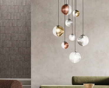 Lampada a sospensione Bella in vetro soffiato di Ondaluce