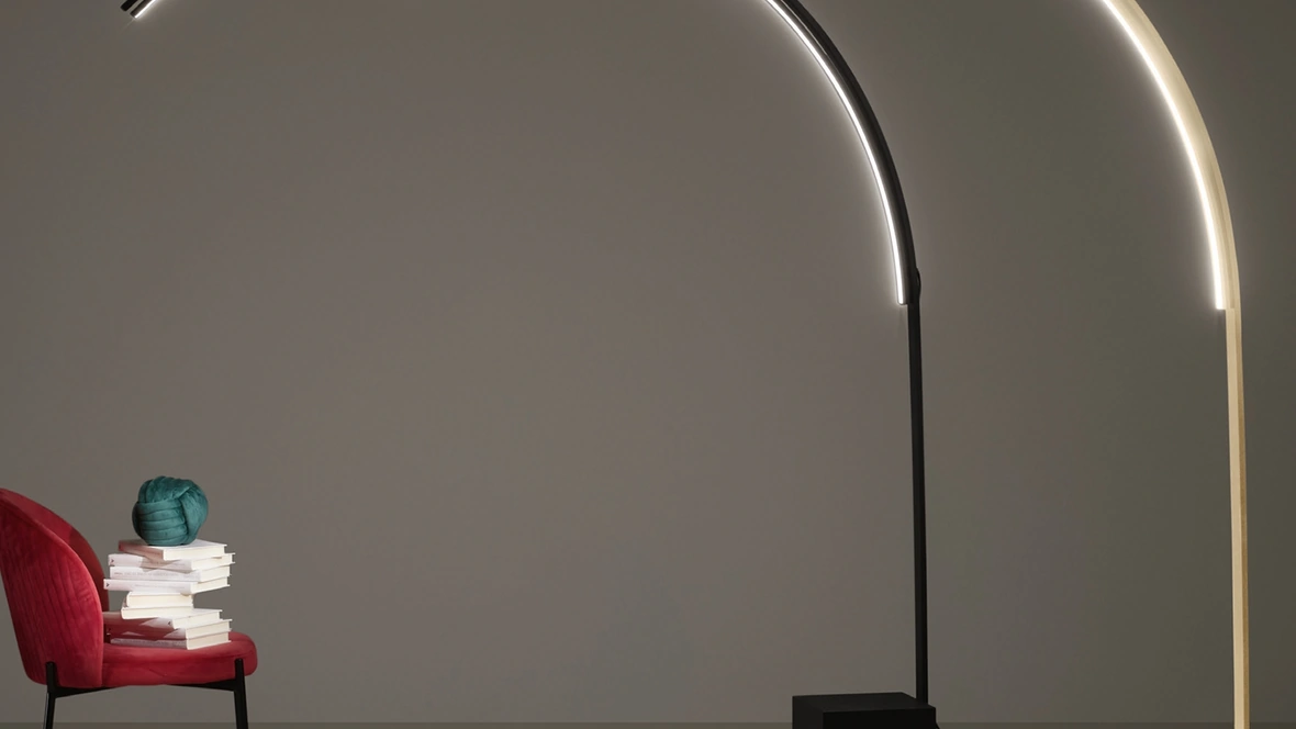 Lampada da terra Biblio in metallo di Ondaluce