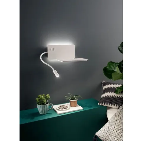 Lampada Flat con caricatore wireless e USB di Ondaluce