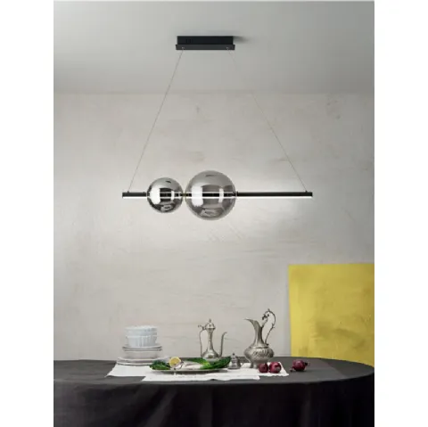 Lampada Fufi in metallo e vetro soffiato di Ondaluce