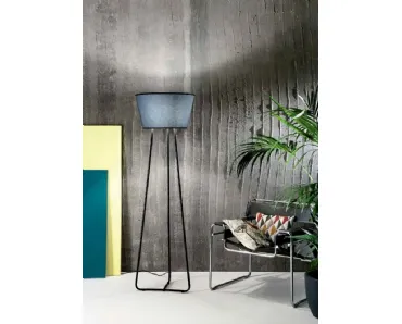 Lampada Garçonne con paralume in PVC rivestito in tessuto di Ondaluce