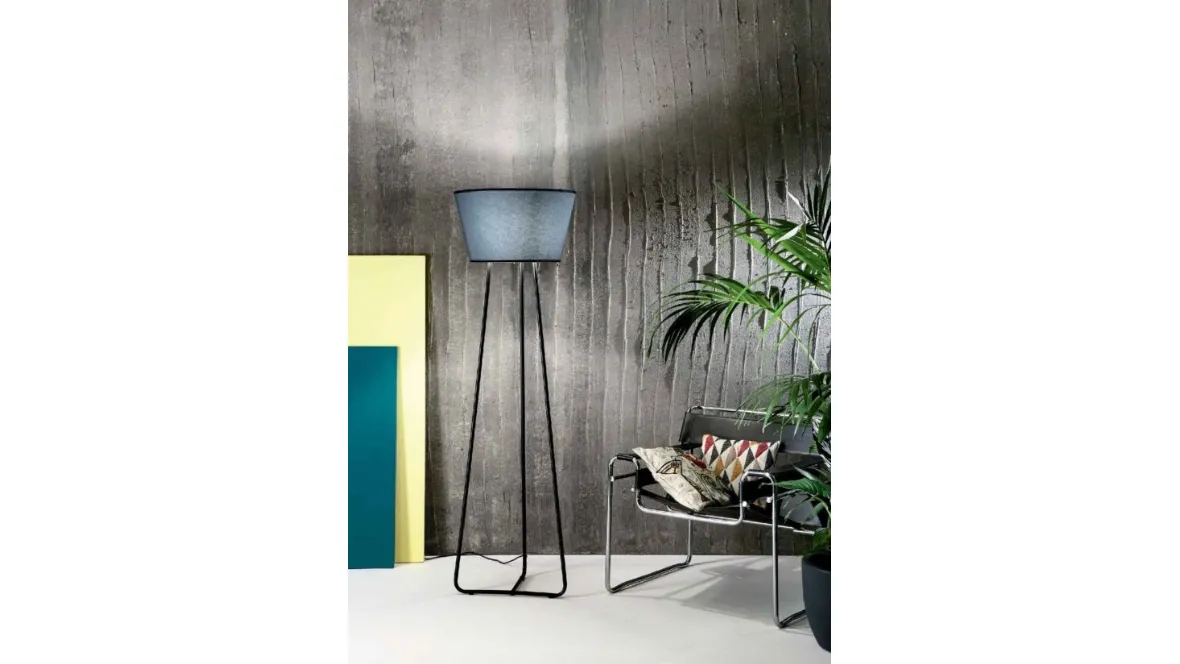 Lampada Garçonne con paralume in PVC rivestito in tessuto di Ondaluce