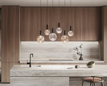 Lampada a sospensione Golf in vetro soffiato di Ondaluce