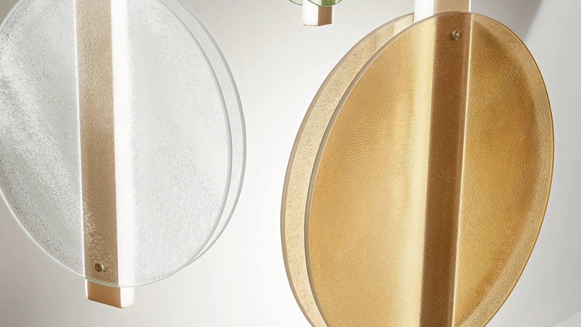 Lampada a sospensione in vetro Juis di Ondaluce