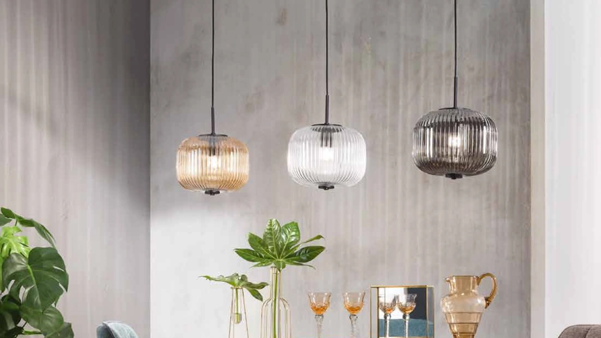 Lampada a sospensione in vetro soffiato Odette di Ondaluce