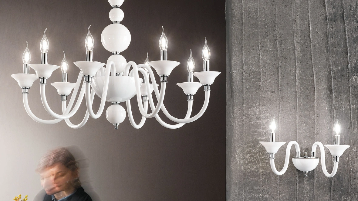 Lampada a sospensione o a parete in vetro Tebe di Ondaluce