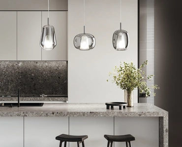 Lampada a sospensione Thelma in vetro soffiato di Ondaluce