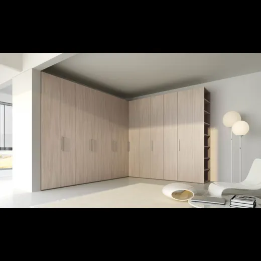 Armadio angolare con anta battente in legno 14D di Ferrimobili