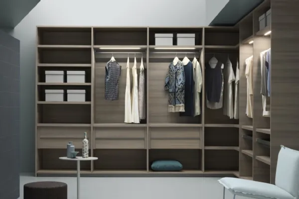 Cabina Armadio angolare in melaminico greywood Kabina Boxes di Md House