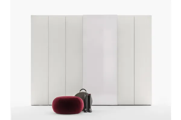 Armadio con ante scorrevoli Natural Wood e vetro di Caccaro
