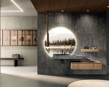 Mobile da Bagno sospeso 360Gradi 02 in Rovere di Arrital