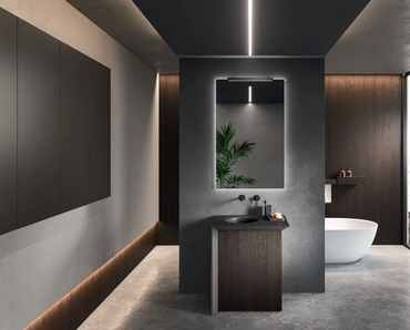 Mobile da Bagno a terra Modo Project 01 in Rovere scuro di Arrital