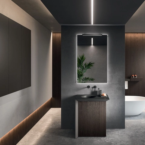 Mobile da Bagno a terra Modo Project 01 in Rovere scuro di Arrital