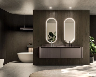 Mobile da Bagno sospeso Modo Project 08 in laccato Metal Brown di Arrital