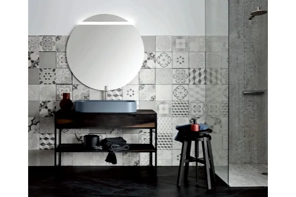 Mobile da Bagno da appoggio in legno e metallo Mono 01 di Alta Corte