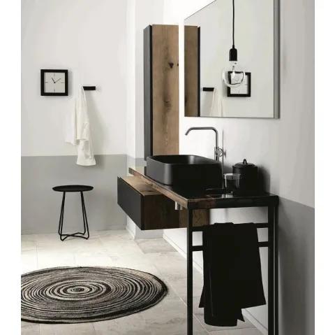 Mobile da Bagno da appoggio in legno di rovere Mono 02 di Alta Corte