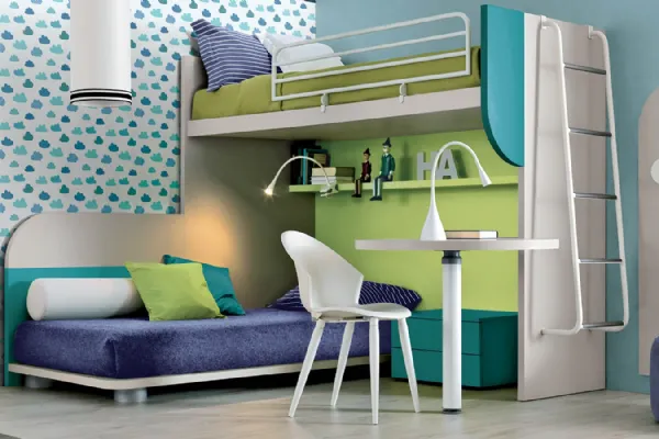 Cameretta Alpha Letto a Castello B020 di Doimo Cityline