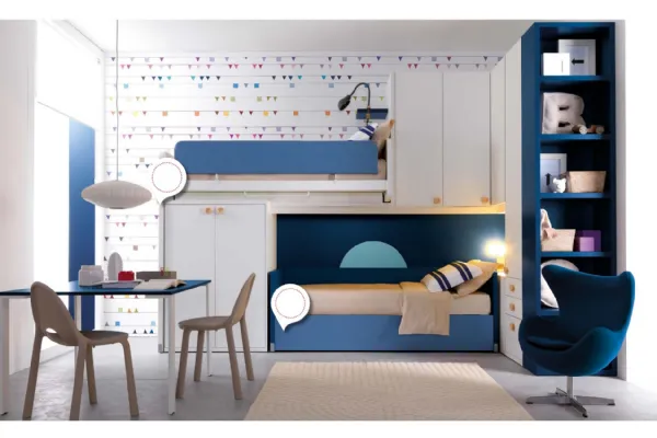 Cameretta Alpha Letto a Soppalco C020 di Doimo Cityline