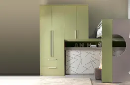 Cameretta in laccato opaco Alpha Letto a Soppalco E030 di Doimo Cityline